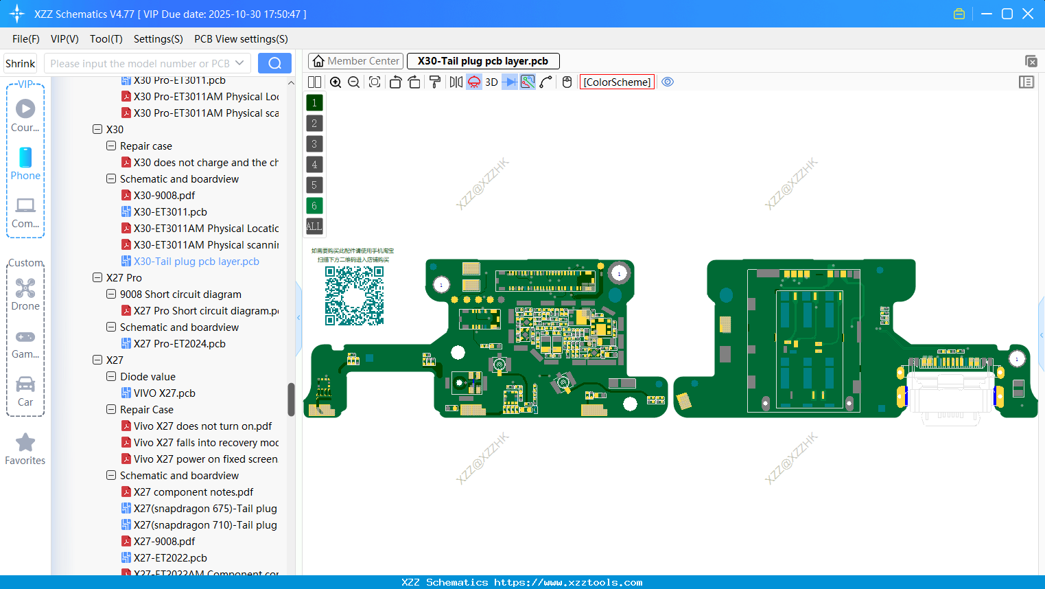 VIVO X30-Tail Plug Pcb Layer